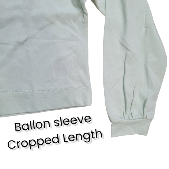 Old Navy Vintage Vibes "Treat her Right" Long Sleeve Cropped Tee - Picture 6 of 13